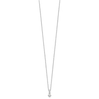 14k White Gold 1/3ct Lab Grown Diamond VS/SI+ G+ 18in Pendant Necklace