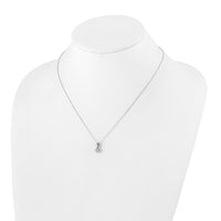 14k White Gold 1/3ct Lab Grown Diamond VS/SI+ G+ 18in Pendant Necklace