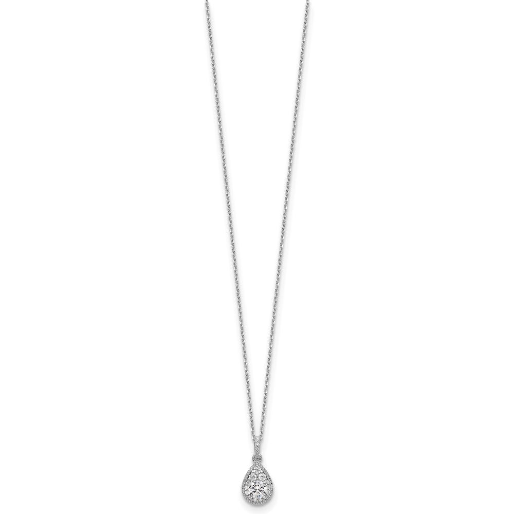 14kw 1/2ct Lab Grown Diamond VS/SI+ G+ Complete 18in Teardrop Necklace