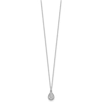 14kw 1/2ct Lab Grown Diamond VS/SI+ G+ Complete 18in Teardrop Necklace