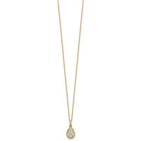 14k 1/2ct Lab Grown Diamond VS/SI+ G+ Complete 18in Teardrop Necklace