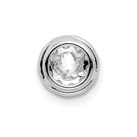 14kw 1/2ct Lab Grown Diamond VS/SI+ G+ Round Halo Chain Slide Pendant