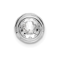 14kw 3/4ct Lab Grown Diamond VS/SI+ G+ Round Halo Chain Slide Pendant