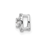 14k White Gold 1/3 ct Lab Grown Dia VS/SI+ G+ Cushion Halo Slide Pendant