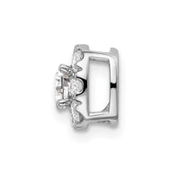 14k White Gold 1/2 ct Lab Grown Dia VS/SI+ G+ Cushion Halo Slide Pendant