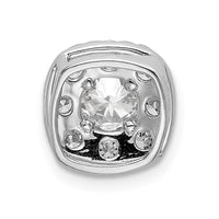 14kw 1ct Lab Grown Diamond VS/SI+ G+ Cushion Halo Chain Slide Pendant