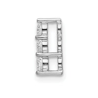 14k White Gold 1/4 ct Lab Grown Diamond VS/SI+ G+ 3 Stone Chain Slide
