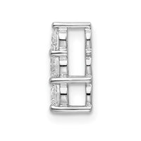14k White Gold 1/3 ct Lab Grown Diamond VS/SI+ G+ 3 Stone Chain Slide