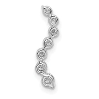 14kw 1/4ct Lab Grown Dia VS/SI+ G+ 7 Stone Curved Bar Chain Slide