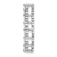 14kw 3/4ct Lab Grown Dia VS/SI+ G+ 7 Stone Curved Bar Chain Slide