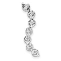 14kw 3/4ct Lab Grown Dia VS/SI+ G+ 7 Stone Curved Bar Chain Slide