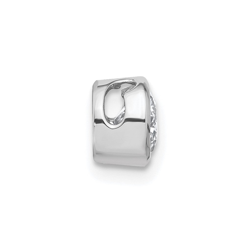 14kw 1/2 ct Lab Grown Dia VS/SI+ G+ Comp Round Bezel Chain Slide