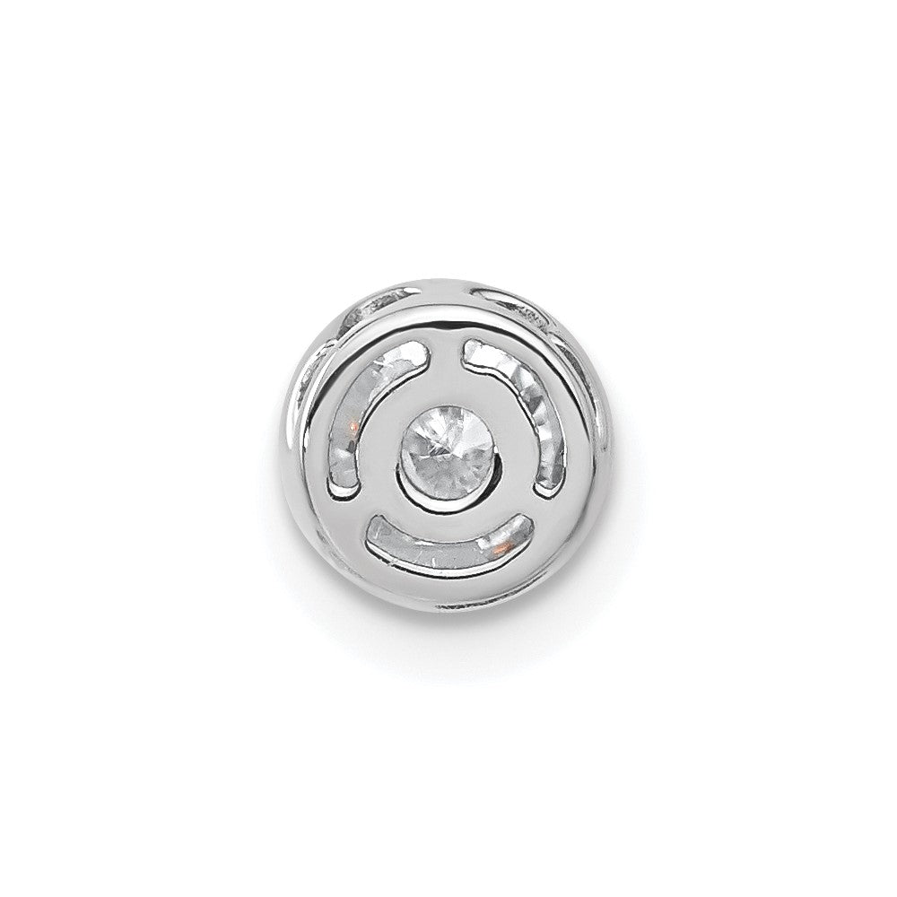 14kw 1/2 ct Lab Grown Dia VS/SI+ G+ Comp Round Bezel Chain Slide