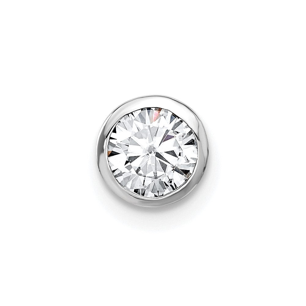 14kw 1/2 ct Lab Grown Dia VS/SI+ G+ Comp Round Bezel Chain Slide