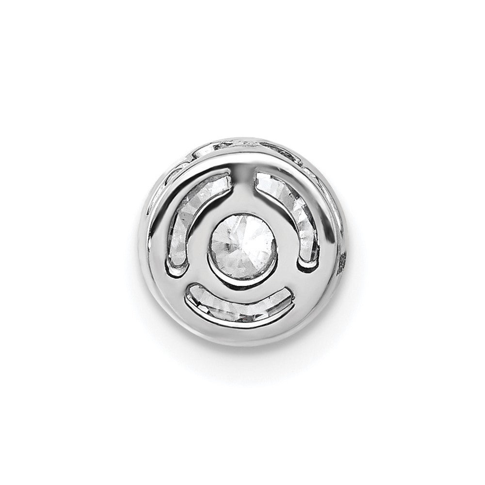 14kw 1 ct Lab Grown Diamond VS/SI+ G+ Comp Round Bezel Chain Slide