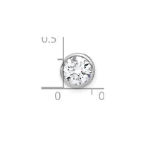 14kw 1 ct Lab Grown Diamond VS/SI+ G+ Comp Round Bezel Chain Slide