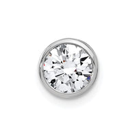 14kw 1 ct Lab Grown Diamond VS/SI+ G+ Comp Round Bezel Chain Slide