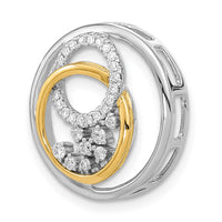 14ktt 1/5ct Lab Grown Diamond VS/SI+ G+ Comp Circle Cluster Chain Slide