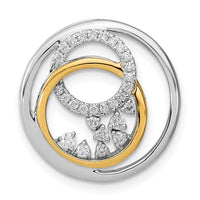 14ktt 1/5ct Lab Grown Diamond VS/SI+ G+ Comp Circle Cluster Chain Slide