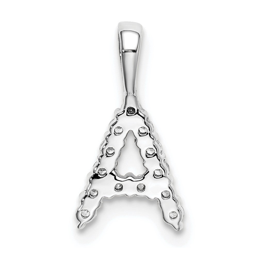 14kw 1/8ct Lab Grown Diamond VS/SI+ G+ Complete Letter A Initial Pendant