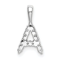 14kw 1/8ct Lab Grown Diamond VS/SI+ G+ Complete Letter A Initial Pendant