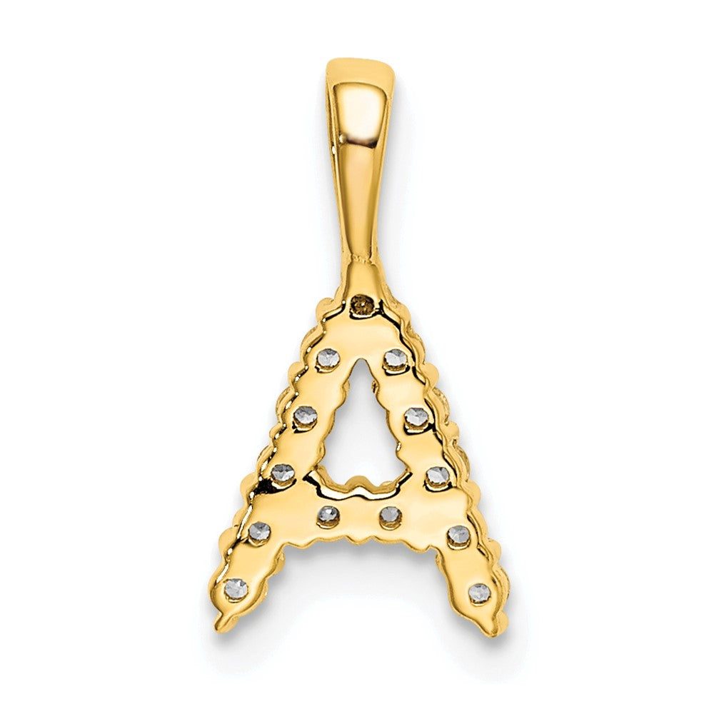 14k 1/8ct Lab Grown Diamond VS/SI+ G+ Complete Letter A Initial Pendant