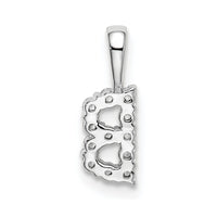 14kw 1/8ct Lab Grown Diamond VS/SI+ G+ Complete Letter B Intitial Pendant