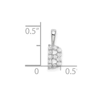 14kw 1/8ct Lab Grown Diamond VS/SI+ G+ Complete Letter B Intitial Pendant