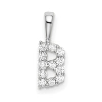 14kw 1/8ct Lab Grown Diamond VS/SI+ G+ Complete Letter B Intitial Pendant