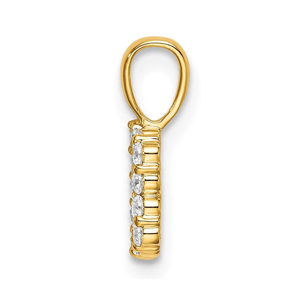 14k 1/8ct Lab Grown Diamond VS/SI+ G+ Complete Letter B Intitial Pendant
