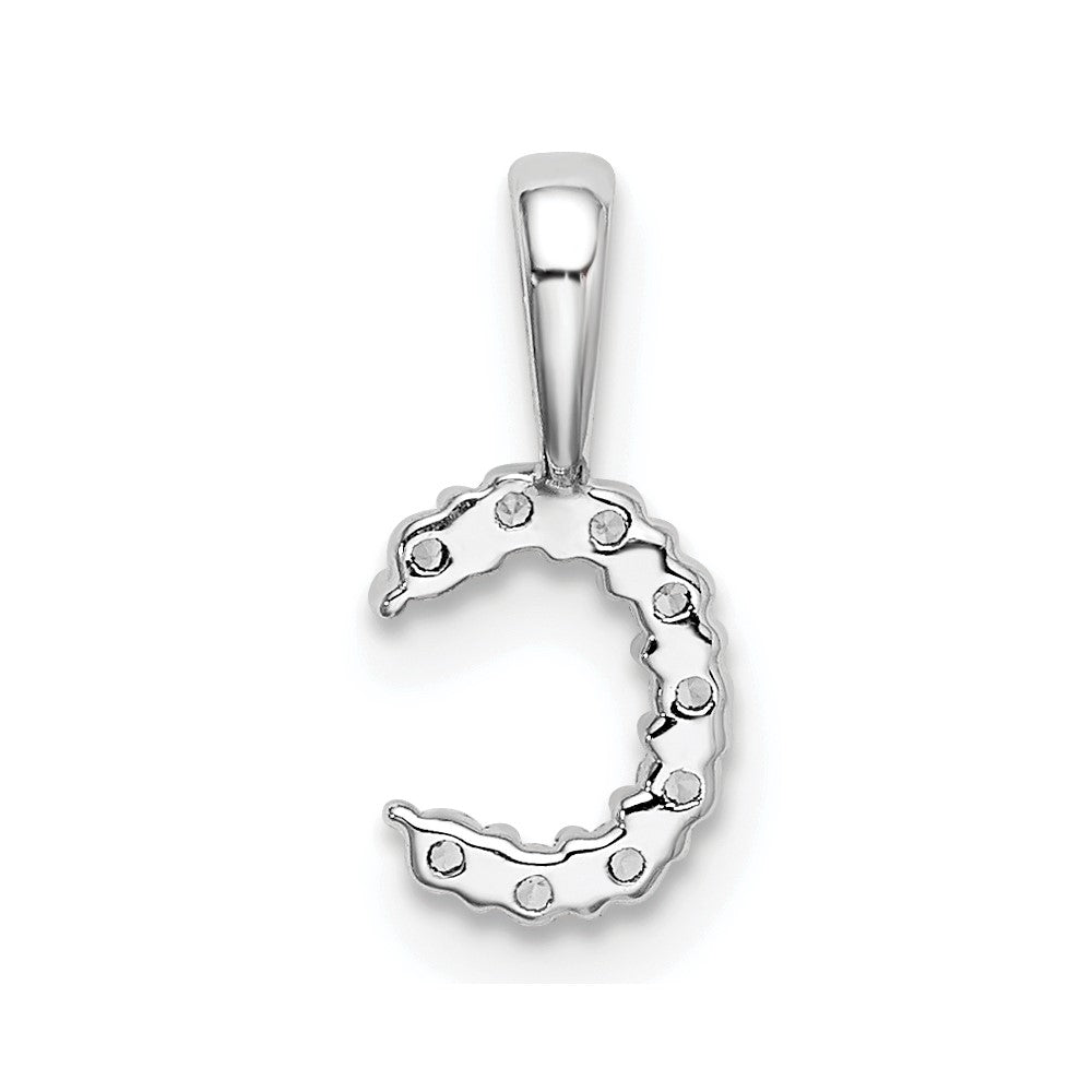 14kw 1/10ct Lab Grown Diamond VS/SI+ G+ Complete Letter C Initial Pendant