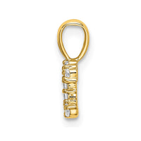 14k 1/10ct Lab Grown Diamond VS/SI+ G+ Complete Letter C Initial Pendant