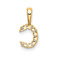 14k 1/10ct Lab Grown Diamond VS/SI+ G+ Complete Letter C Initial Pendant