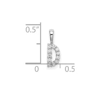 14kw 1/10ct Lab Grown Diamond VS/SI+ G+ Complete Letter D Initial Pendant