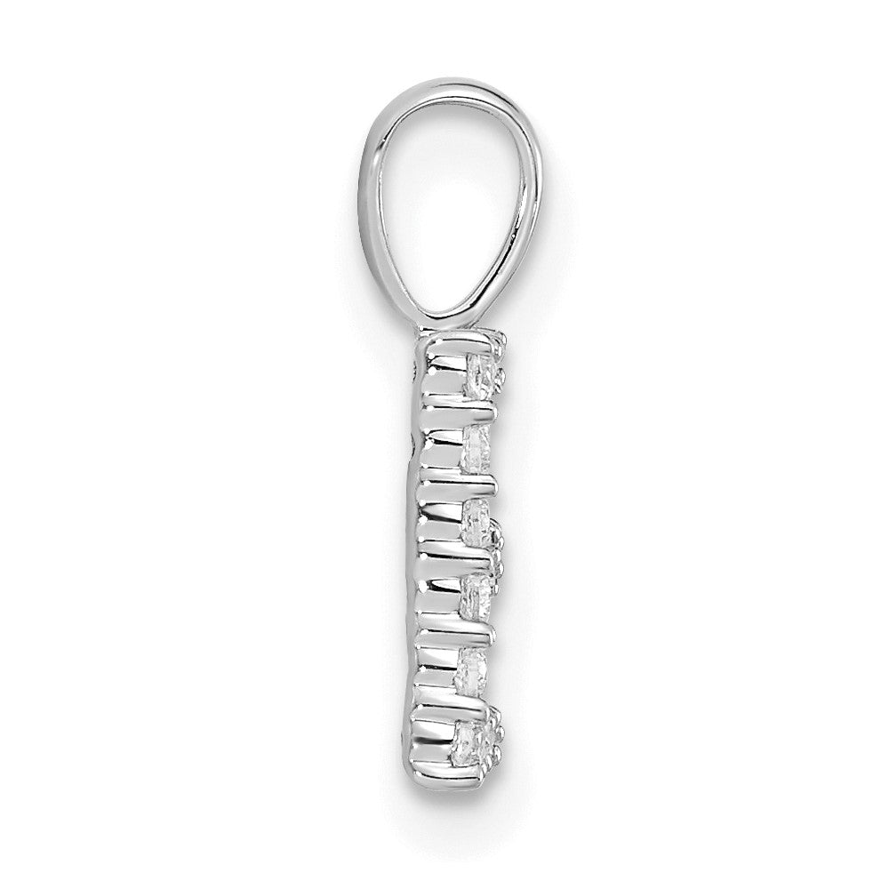 14kw 1/8ct Lab Grown Diamond VS/SI+ G+ Complete Letter E Initial Pendant