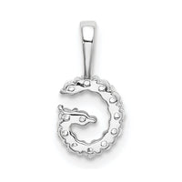 14kw 1/8ct Lab Grown Diamond VS/SI+ G+ Complete Letter G Intitial Pendant