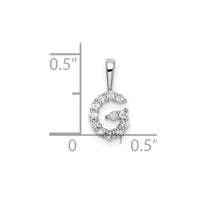 14kw 1/8ct Lab Grown Diamond VS/SI+ G+ Complete Letter G Intitial Pendant