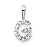 14kw 1/8ct Lab Grown Diamond VS/SI+ G+ Complete Letter G Intitial Pendant