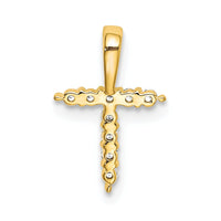 14k 1/10ct Lab Grown Diamond VS/SI+ G+ Complete Letter T Initial Pendant