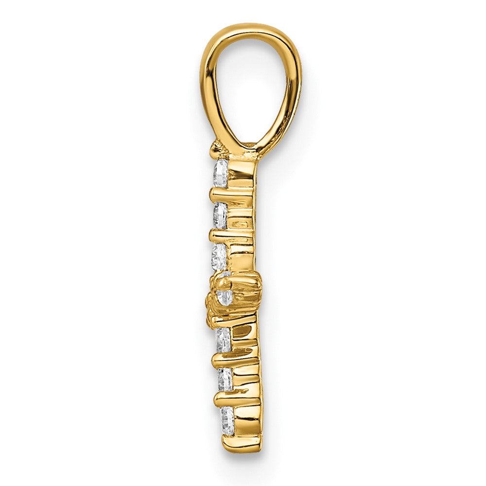 14k 1/8ct Lab Grown Diamond VS/SI+ G+ Complete Letter X Initial Pendant