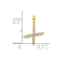 14k 1/8ct Lab Grown Diamond VS/SI+ G+ Complete Letter X Initial Pendant