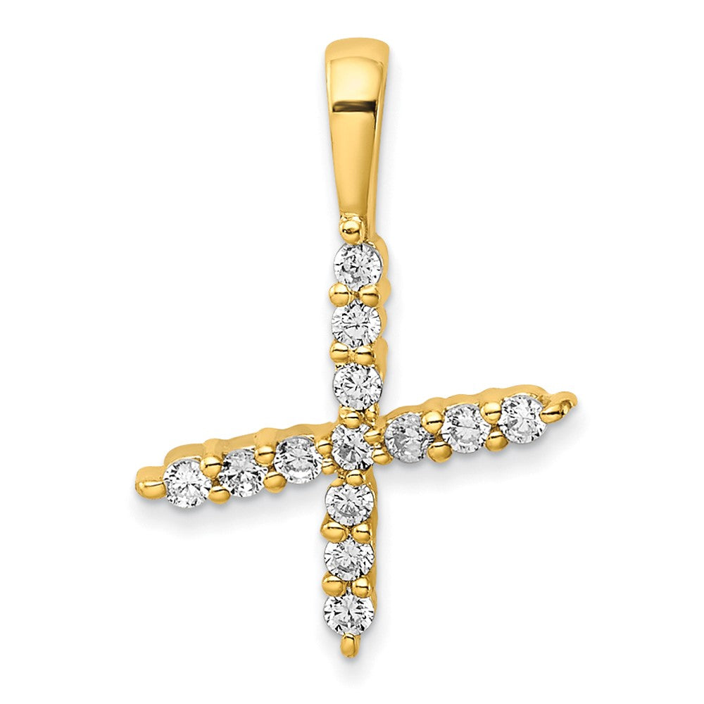 14k 1/8ct Lab Grown Diamond VS/SI+ G+ Complete Letter X Initial Pendant