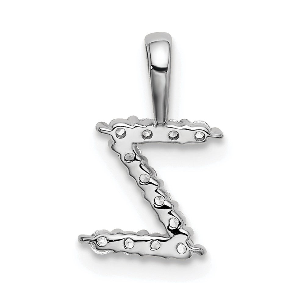 14kw 1/8ct Lab Grown Diamond VS/SI+ G+ Complete Letter Z Intitial Pendant