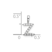 14kw 1/8ct Lab Grown Diamond VS/SI+ G+ Complete Letter Z Intitial Pendant