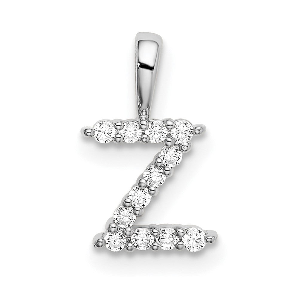 14kw 1/8ct Lab Grown Diamond VS/SI+ G+ Complete Letter Z Intitial Pendant