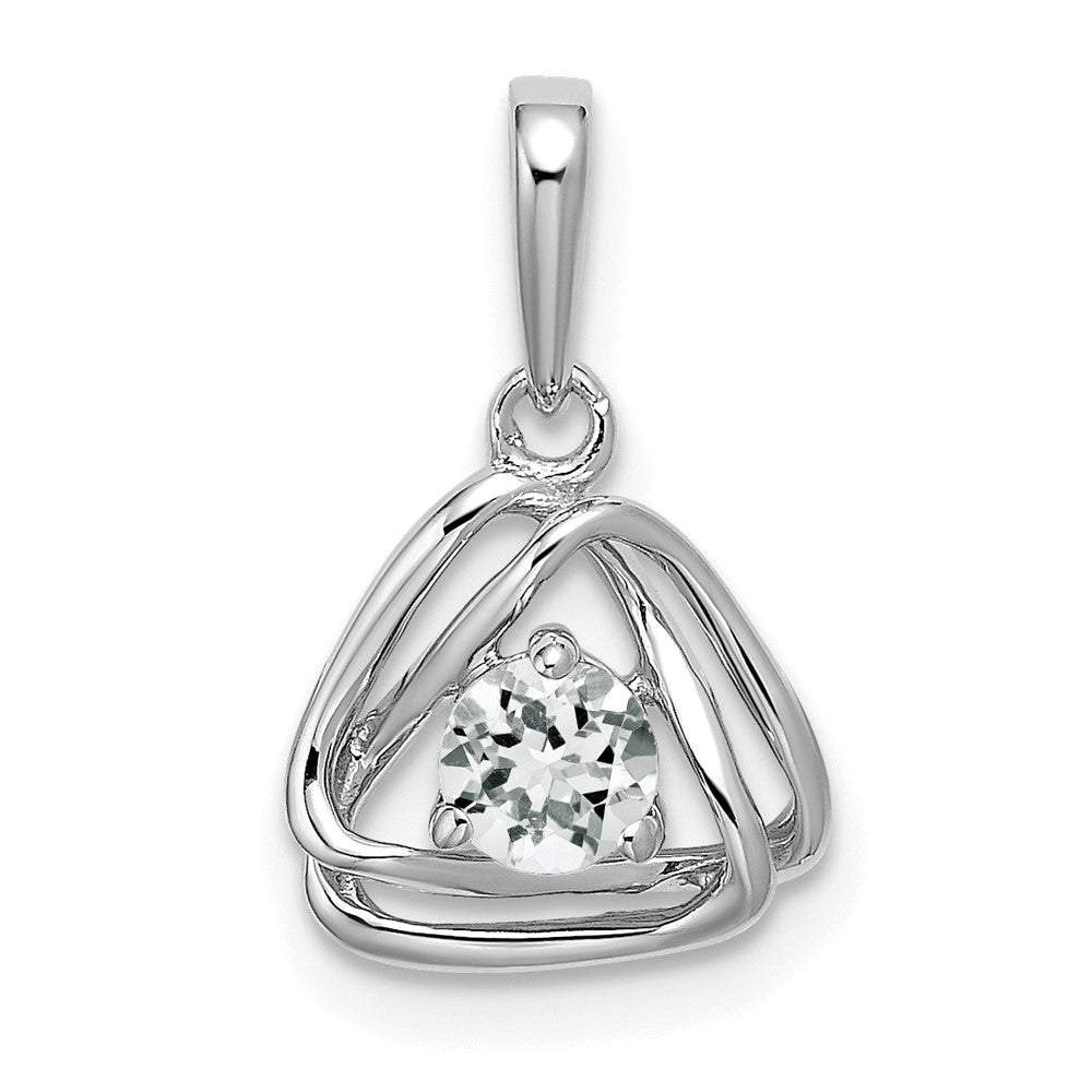 14kw 1/4ct Lab Grown Diamond VS/SI+ G+ Comp Intertwined Triangle Pendant