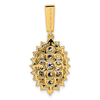 14k 2 1/2ct Lab Grown Diamond VS/SI G+ Comp Cluster Pendant