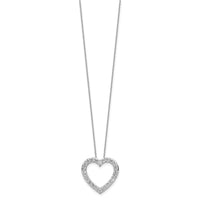 14kw 1 3/8ct Lab Grown Diamond VS/SI+ G+ Comp 18in Heart Necklace