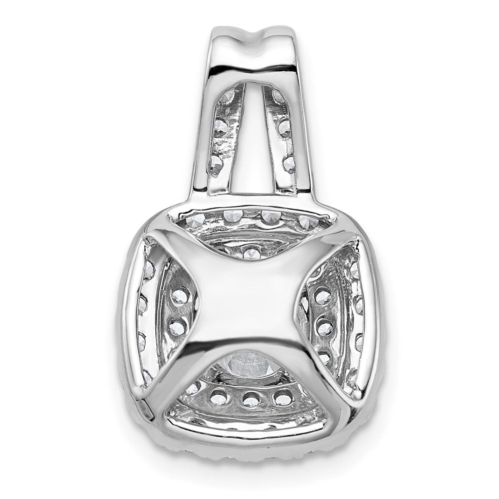 14kw 1 1/2ct Lab Grown Diamond VS/SI+ G+ Comp Double Halo Pendant