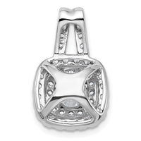 14kw 1 1/2ct Lab Grown Diamond VS/SI+ G+ Comp Double Halo Pendant